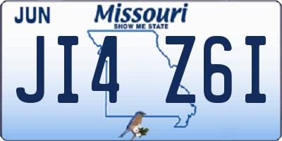 MO license plate JI4Z6I