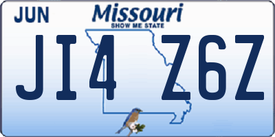 MO license plate JI4Z6Z