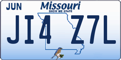 MO license plate JI4Z7L