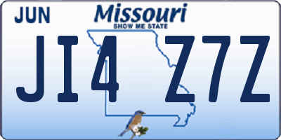 MO license plate JI4Z7Z