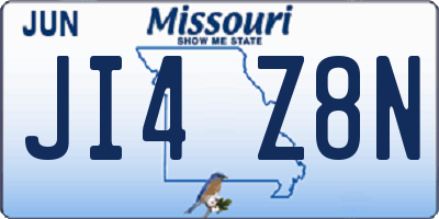 MO license plate JI4Z8N