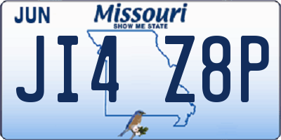 MO license plate JI4Z8P