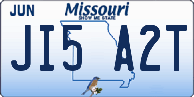 MO license plate JI5A2T