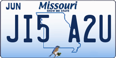 MO license plate JI5A2U