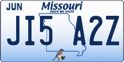 MO license plate JI5A2Z