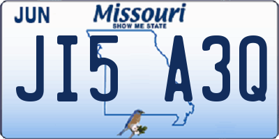 MO license plate JI5A3Q