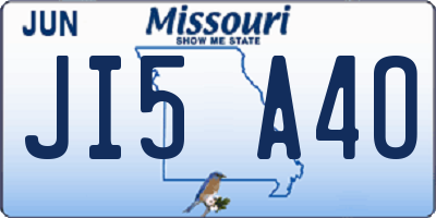MO license plate JI5A4O
