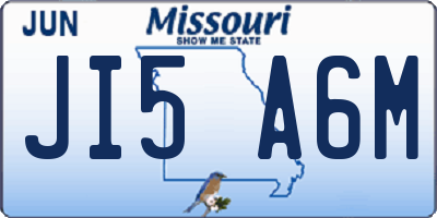 MO license plate JI5A6M