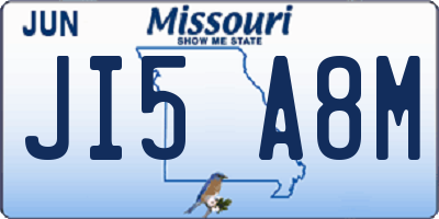 MO license plate JI5A8M