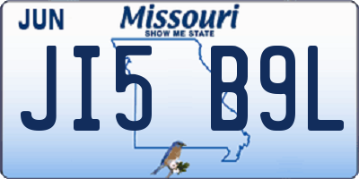 MO license plate JI5B9L