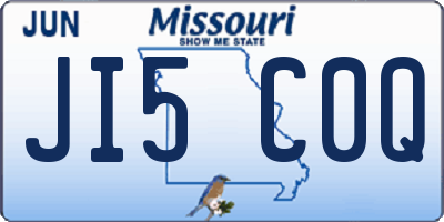 MO license plate JI5C0Q
