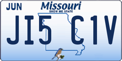 MO license plate JI5C1V