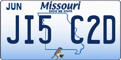 MO license plate JI5C2D