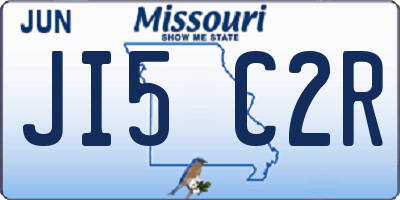 MO license plate JI5C2R