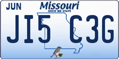 MO license plate JI5C3G