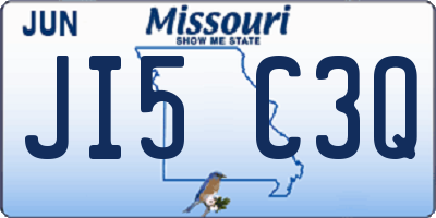 MO license plate JI5C3Q