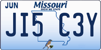 MO license plate JI5C3Y