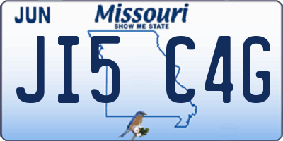 MO license plate JI5C4G