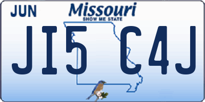 MO license plate JI5C4J