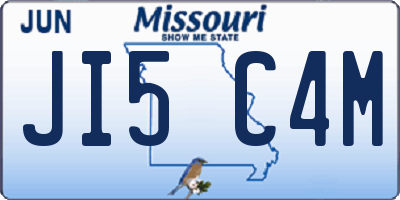 MO license plate JI5C4M