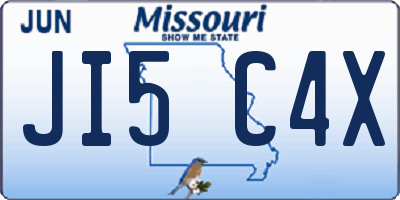 MO license plate JI5C4X