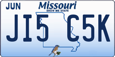 MO license plate JI5C5K