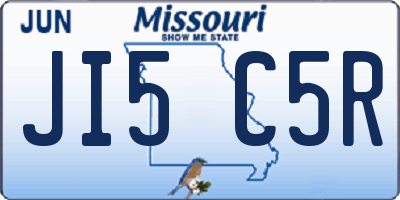 MO license plate JI5C5R