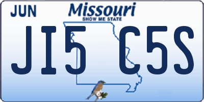 MO license plate JI5C5S