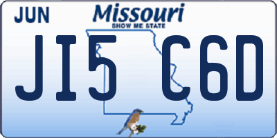MO license plate JI5C6D