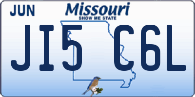 MO license plate JI5C6L