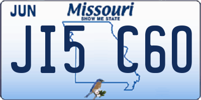 MO license plate JI5C6O