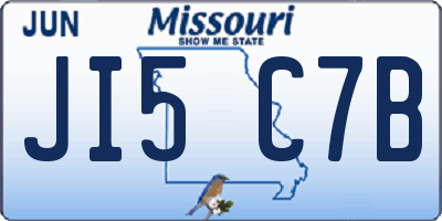 MO license plate JI5C7B