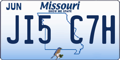 MO license plate JI5C7H