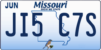 MO license plate JI5C7S