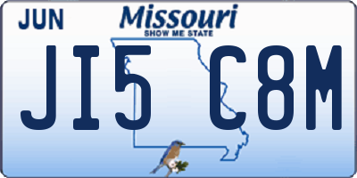 MO license plate JI5C8M