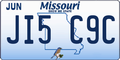 MO license plate JI5C9C