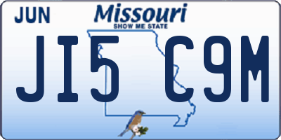 MO license plate JI5C9M