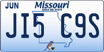 MO license plate JI5C9S
