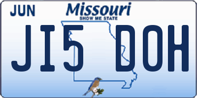 MO license plate JI5D0H