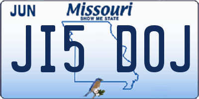 MO license plate JI5D0J
