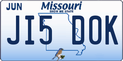 MO license plate JI5D0K
