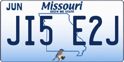 MO license plate JI5E2J