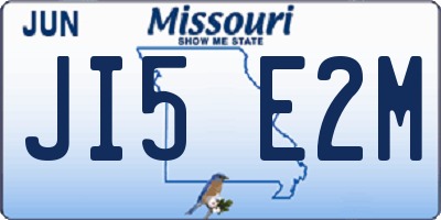 MO license plate JI5E2M