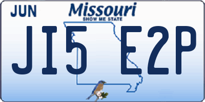 MO license plate JI5E2P