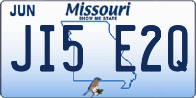 MO license plate JI5E2Q