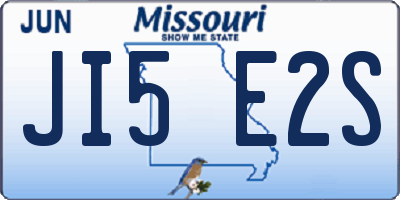 MO license plate JI5E2S