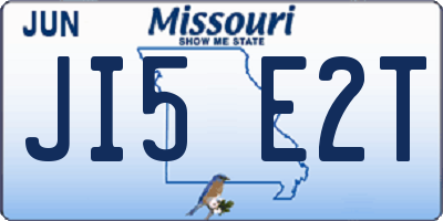 MO license plate JI5E2T
