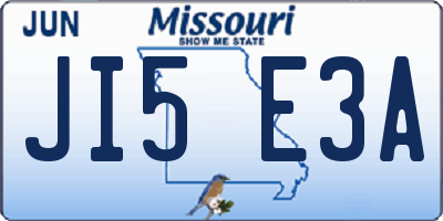 MO license plate JI5E3A