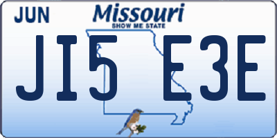 MO license plate JI5E3E