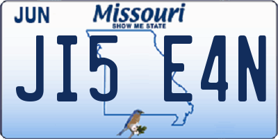 MO license plate JI5E4N